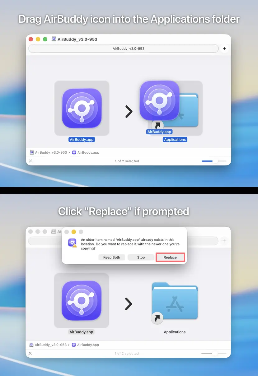 How to install AirBuddy 3