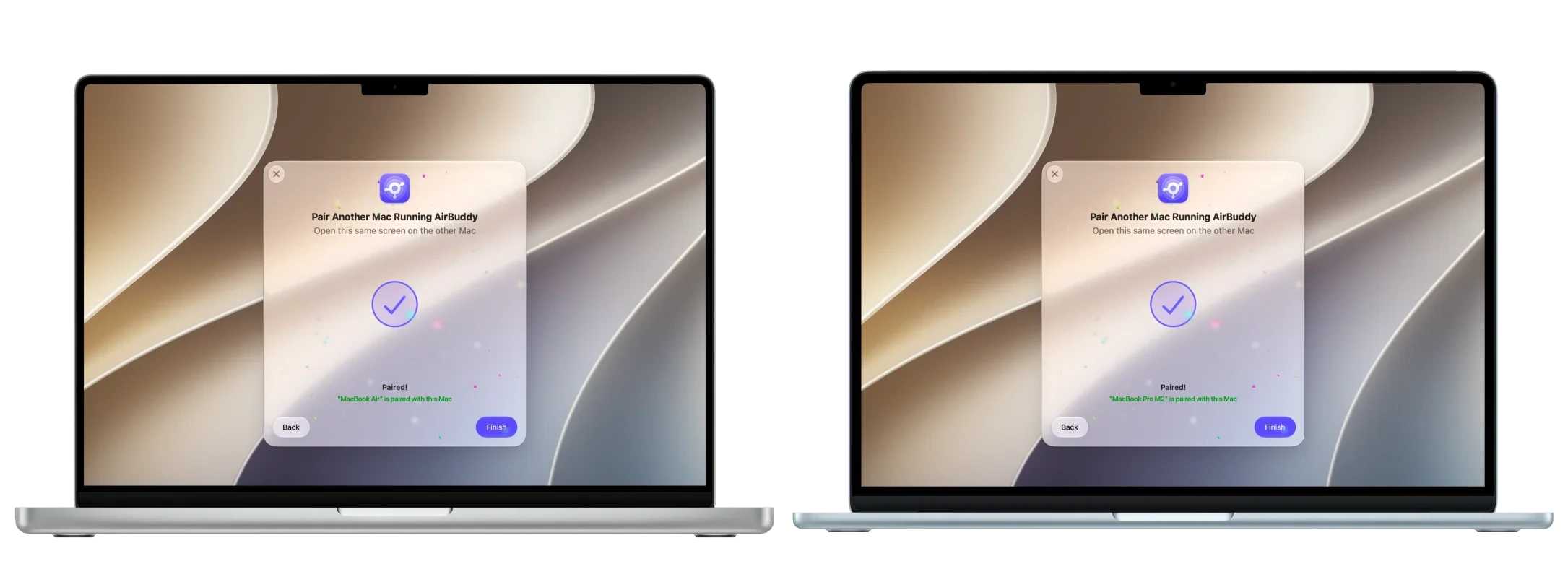 AirBuddy pairing another Mac for Magic Handoff